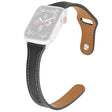 Apple Watch (45 mm) línea de costura correa de reloj de cuero auténtico 