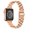 Correa de reloj con triple cuenta de acero inoxidable para Apple Watch (45 mm) 