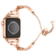 Apple Watch (45 mm) correa de reloj de acero inoxidable 304 con diamantes de imitación 
