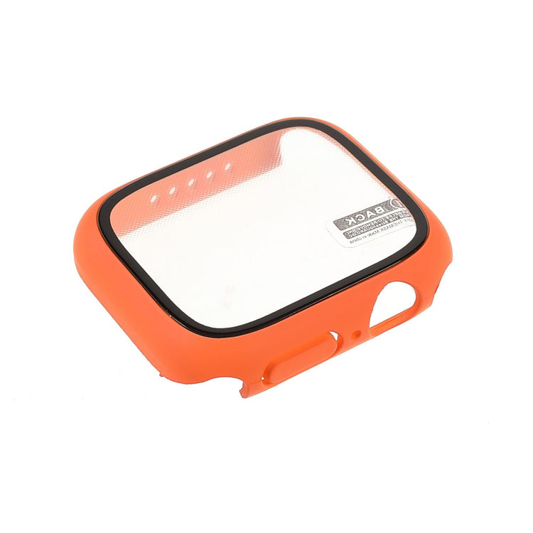 Alle Tiders Apple Watch Series 7 45mm Cover med Skærmbeskytter i Hærdet Glas - Orange#serie_9