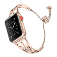 Apple Watch (45 mm) correa de reloj de acero sin tirantes estilo corona con diamantes de imitación 