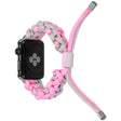 Apple Watch (45 mm) elegante correa de reloj de nailon + anillo de acero inoxidable 