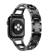 Apple Watch (45 mm) correa de reloj estilo trapezoide con decoración de pedrería 