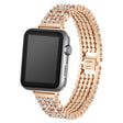 Correa de reloj con decoración de 5 cuentas de estrás para Apple Watch (45 mm) 