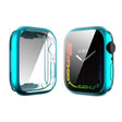 ENKAY Funda de TPU transparente con cristal templado para Apple Watch (45 mm) 