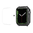 ENKAY Apple Watch (45mm) textura de fibra de carbono + protector de pantalla
