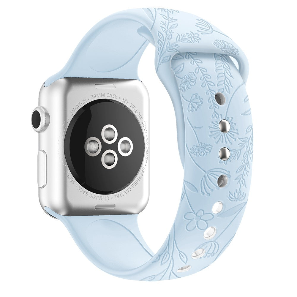 Komfortabel Apple Watch Series 7 45mm Silikone Rem - Blå#serie_1