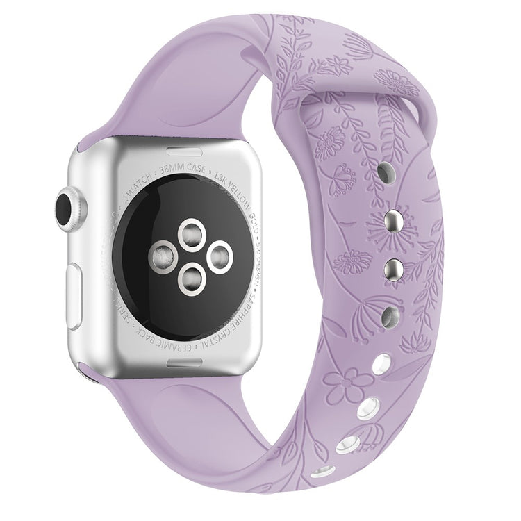 Komfortabel Apple Watch Series 7 45mm Silikone Rem - Lilla#serie_5