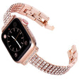 Apple Watch (45 mm) correa de reloj de acero inoxidable con decoración de cuatro filas de brillantes 