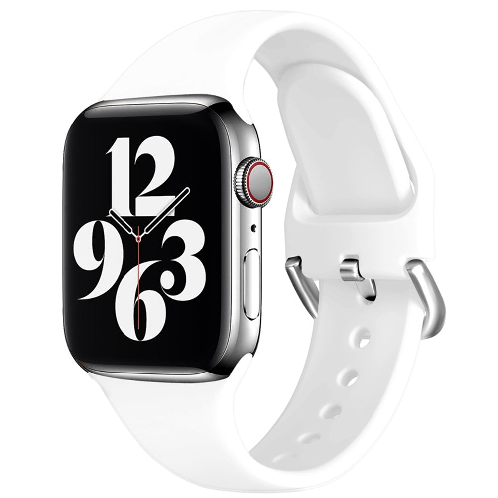 Vildt hårdfør Apple Watch Series 7 45mm Silikone Rem - Hvid#serie_3