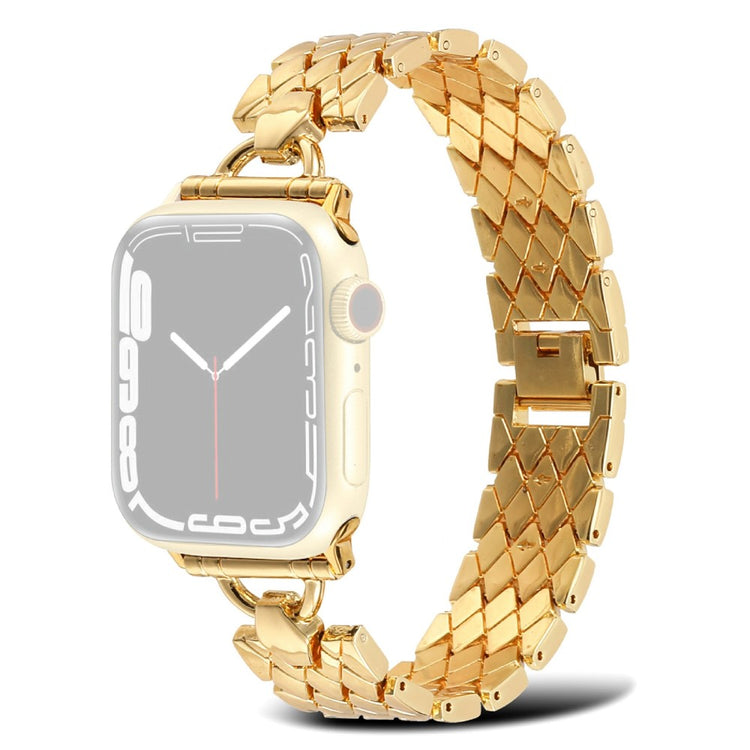 Helt vildt skøn Apple Watch Series 7 45mm Metal Rem - Guld#serie_4