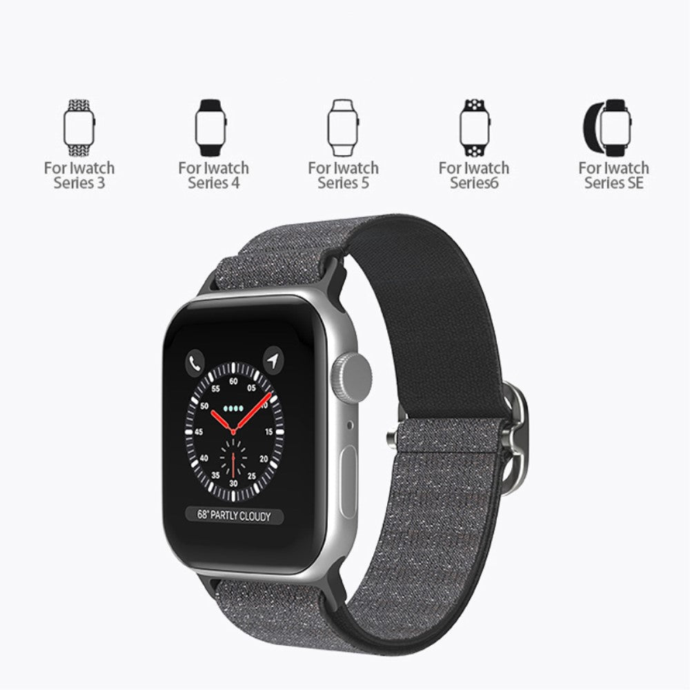 Mega fint Apple Watch Series 7 45mm Stof Urrem - Rød#serie_9