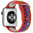 Correa de reloj de silicona arco iris de doble color para Apple Watch (45 mm) 