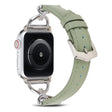 Apple Watch (45 mm) correa de reloj de cuero auténtico estilo anillo en D 
