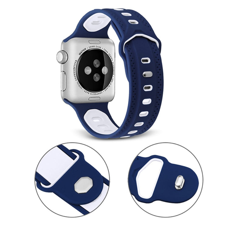 Elegant Apple Watch Series 7 45mm Silikone Urrem - Blå#serie_3