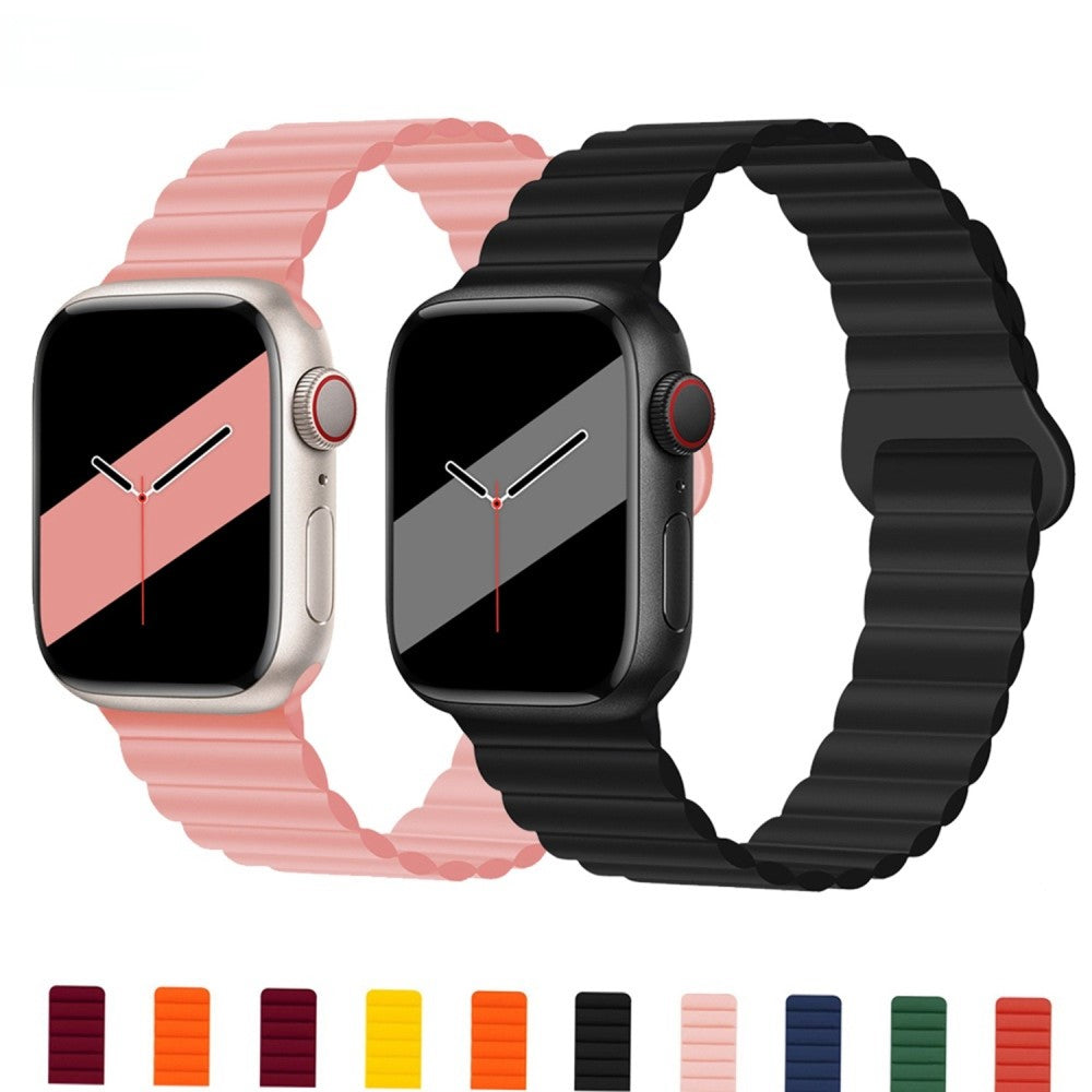 Mega kønt Apple Watch Series 7 45mm Silikone Urrem - Pink#serie_2