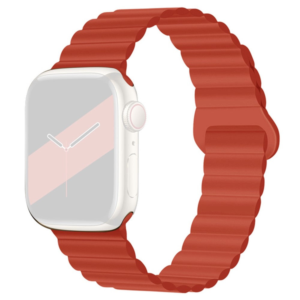 Fortrinligt Apple Watch Series 7 45mm Silikone Rem - Rød#serie_6