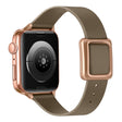 Apple Watch Series 8 (45 mm) / Watch Ultra correa de reloj de cuero auténtico con hebilla de oro rosa 