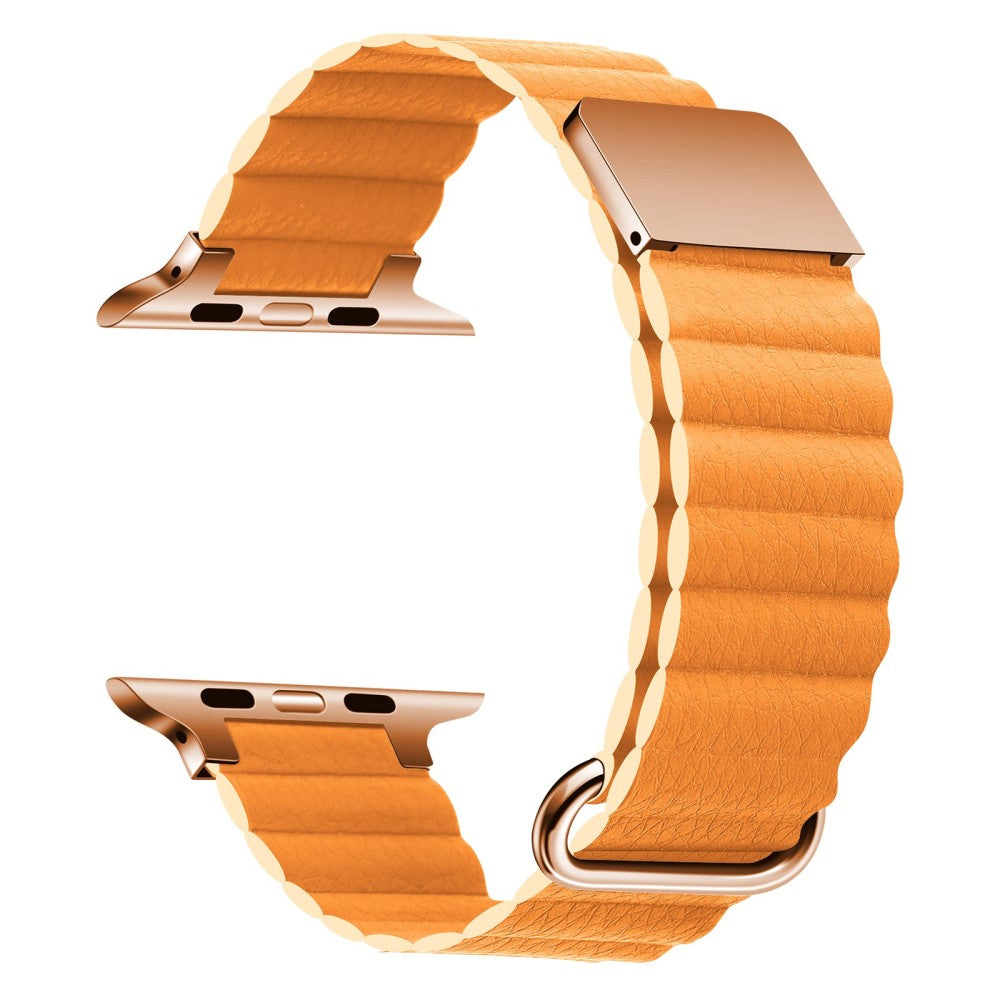 Vildt nydelig Universal Apple Ægte læder Rem - Orange#serie_7
