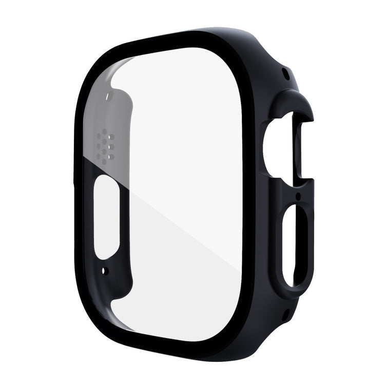 Mega Flot Apple Watch Ultra Cover med Skærmbeskytter i Plastik og Hærdet Glas - Sort#serie_1