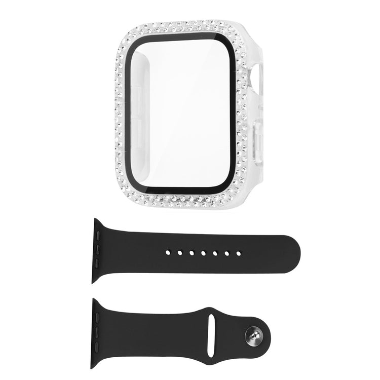 Apple Watch Ultra Plastik Cover med Rem og Hærdet Glas - Gennemsigtig#serie_2