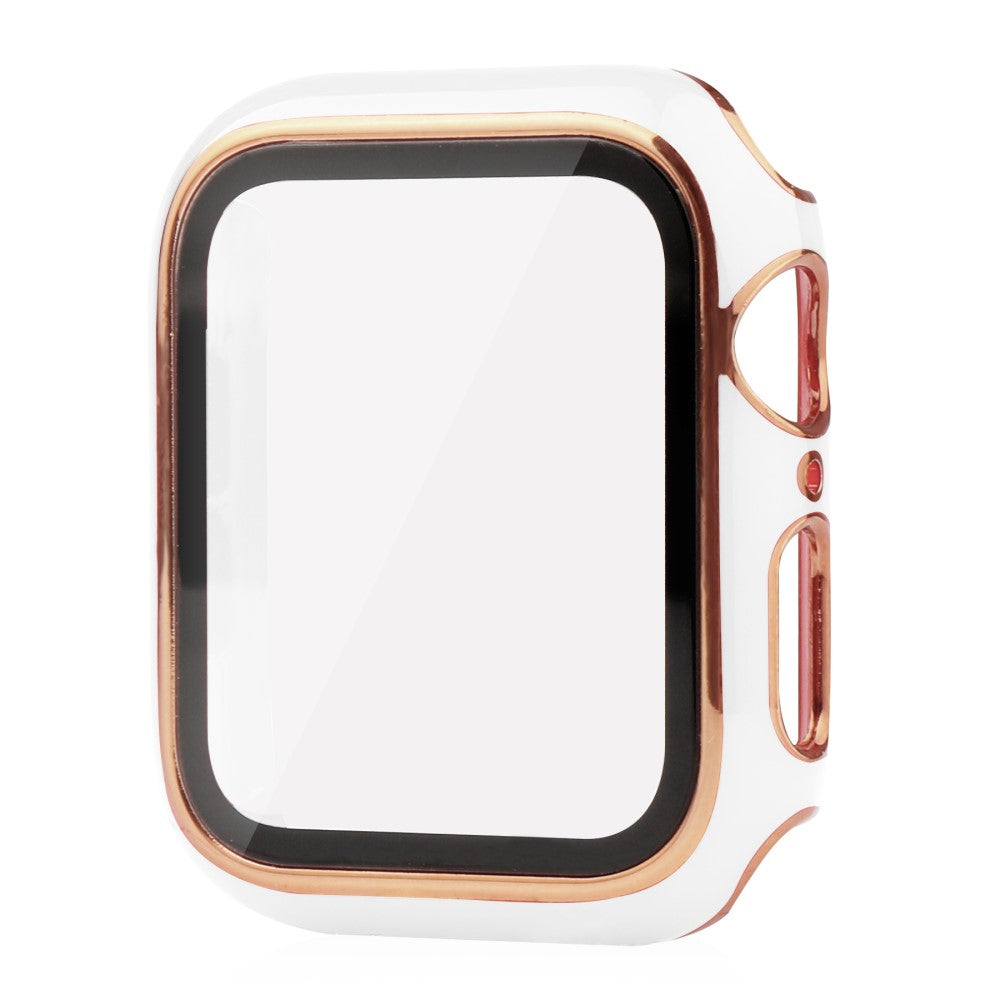 Mega Fed Apple Watch Ultra Cover med Skærmbeskytter i Plastik og Hærdet Glas - Hvid#serie_4