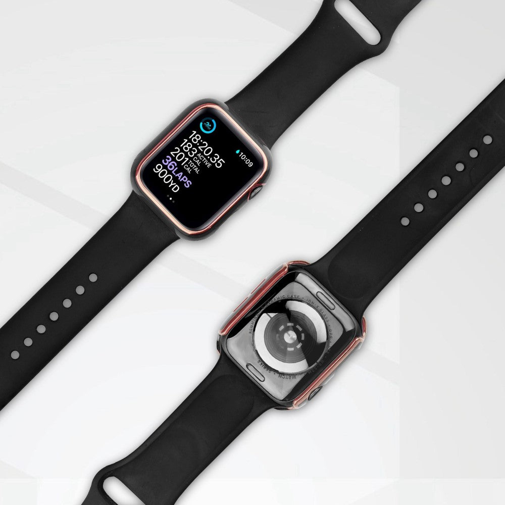 Apple Watch Ultra Plastik Cover med Cover og Hærdet Glas - Blå#serie_2