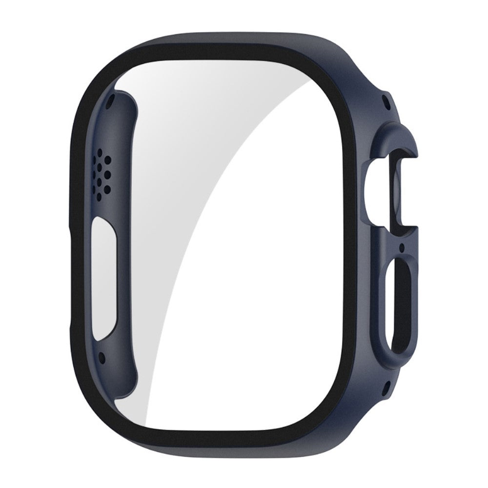 Mega Fed Apple Watch Ultra Cover med Skærmbeskytter i Plastik og Hærdet Glas - Blå#serie_8
