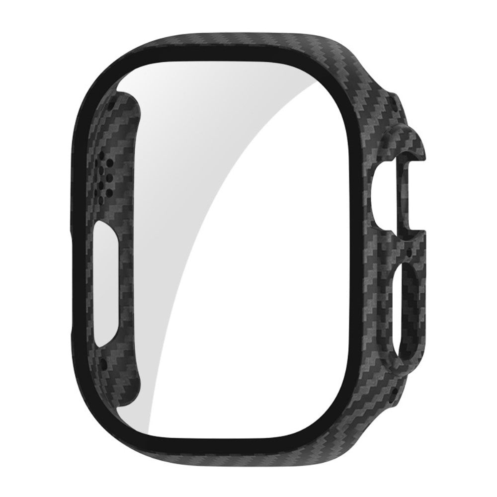 Mega Fed Apple Watch Ultra Cover med Skærmbeskytter i Plastik og Hærdet Glas - Sort#serie_9