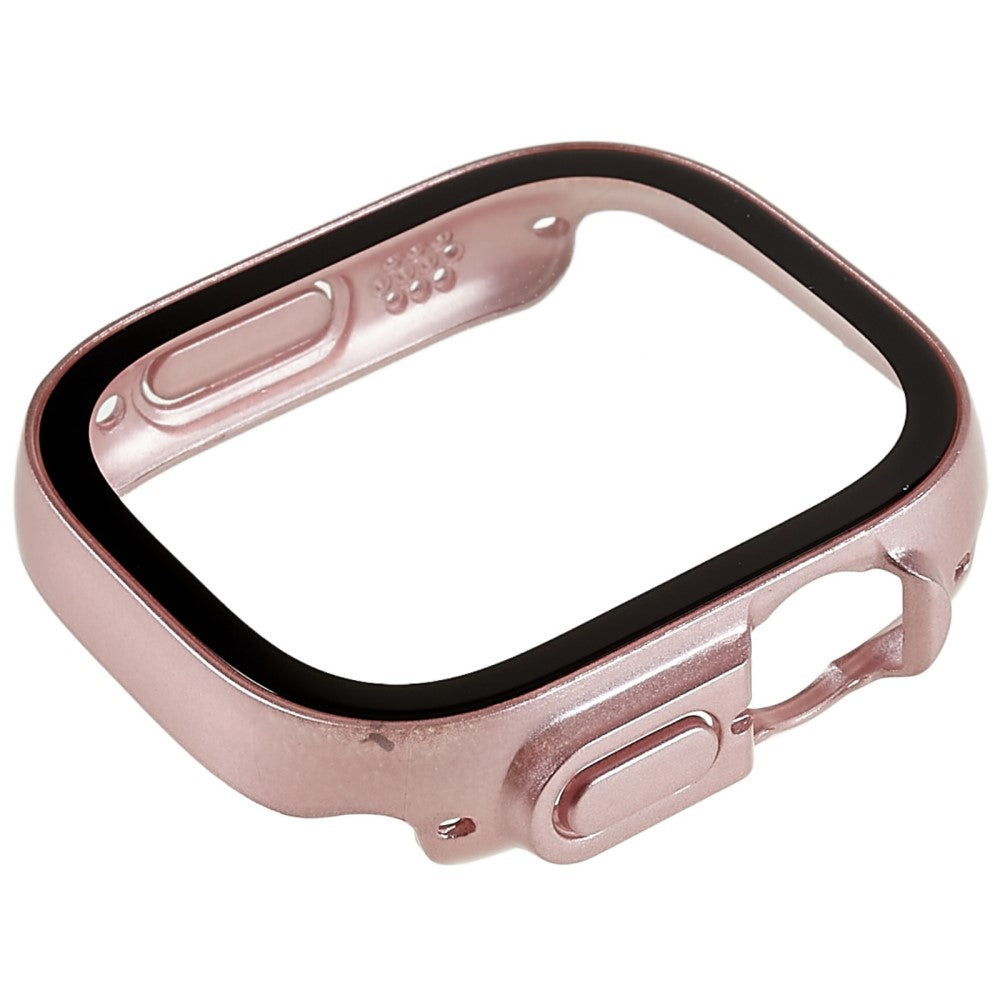 Vildt Fed Apple Watch Ultra Cover med Skærmbeskytter i Plastik og Hærdet Glas - Pink#serie_5