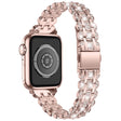 Remarcablemente Espléndida Apple Smartwatch Metal Y Estrás Universal Correa Reloj