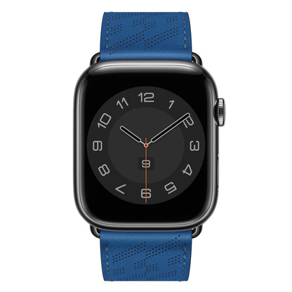 Meget elegant Universal Apple Ægte læder Rem - Blå#serie_2
