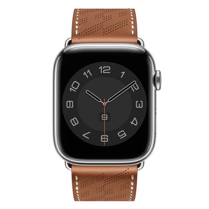 Meget elegant Universal Apple Ægte læder Rem - Brun#serie_4