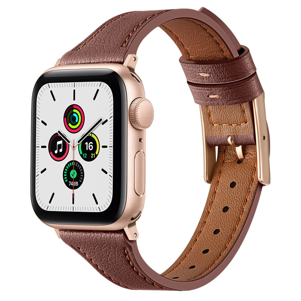 Smuk Universal Apple Ægte læder Rem - Brun#serie_2