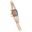 Apple Watch Series (41 mm) de metal con correa de piel decorada con flores 
