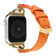 Correa de cuero auténtico en forma de D para Apple Watch Series 8 (41 mm) 
