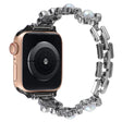 Correa metálica floral con decoración de perlas de imitación para Apple Watch Series 8 (41 mm) 