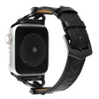 Correa de cuero auténtico con estampado de cocodrilo para Apple Watch Series 8 (41 mm) 