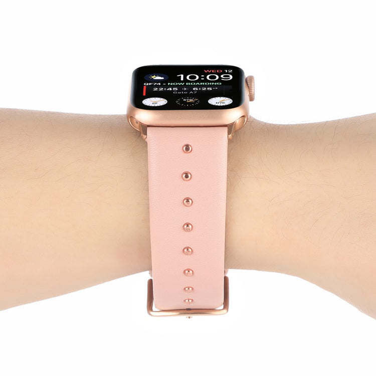 Meget Fantastisk Ægte Læder Universal Rem passer til Apple Smartwatch - Pink#serie_1