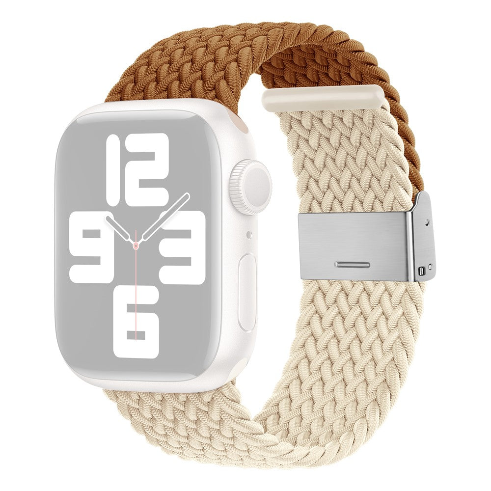 Tidsløst Nylon Universal Rem passer til Apple Smartwatch - Brun#serie_11