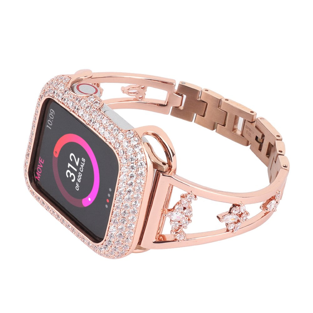 Rigtigt Nydelig Metal Universal Rem passer til Apple Smartwatch - Pink#serie_2