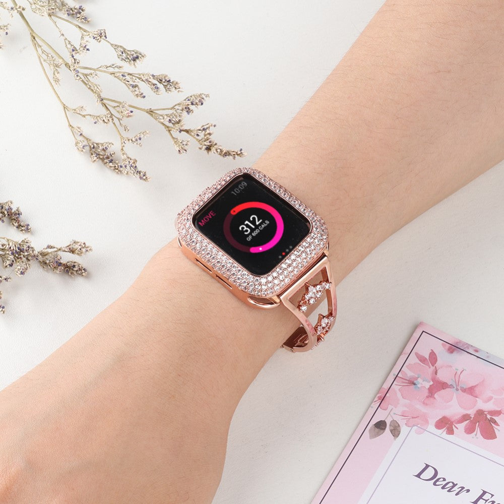 Rigtigt Nydelig Metal Universal Rem passer til Apple Smartwatch - Pink#serie_2