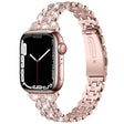 Correa de reloj de acero inoxidable con decoración de pedrería para Apple Watch Series 8 (45 mm) 