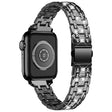 Correa de reloj de acero inoxidable con estrás para Apple Watch Series 8 (45 mm) 