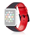 Apple Watch Series 8 (45 mm) / Watch Ultra Correa de reloj de piel de vaca con estilo de fibra de carbono 