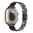 Apple Watch Series 8 (45 mm) / Watch Ultra correa metálica con decoración de pedrería estilo trébol 