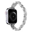 Apple Watch Series 8 (45 mm) / Watch Ultra correa de metal con decoración de corazón de brillantes 