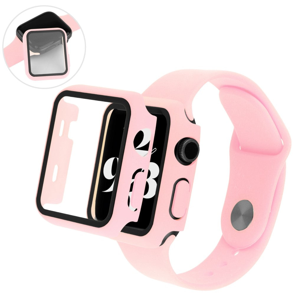 Meget Godt Universal Apple Cover med Skærmbeskytter i Plastik og Hærdet Glas - Pink#serie_11