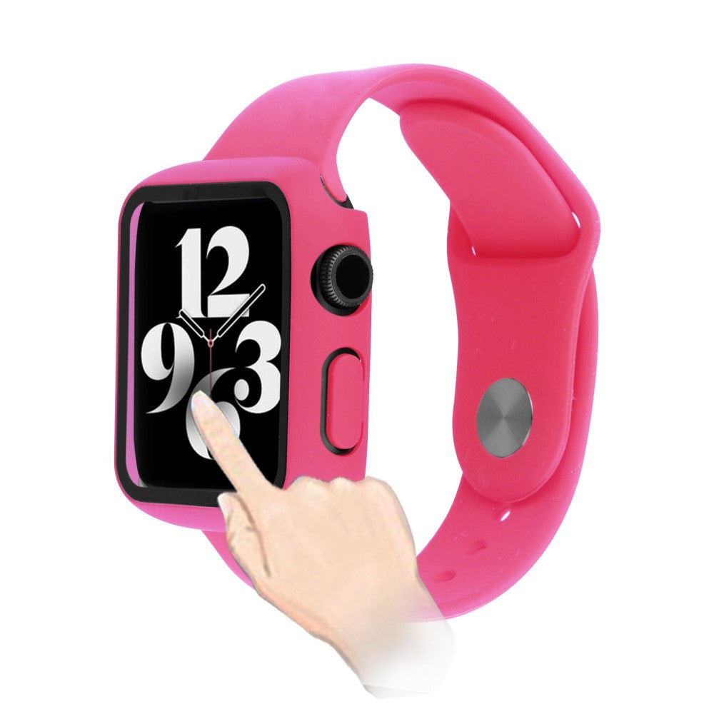 Meget Godt Universal Apple Cover med Skærmbeskytter i Plastik og Hærdet Glas - Pink#serie_15