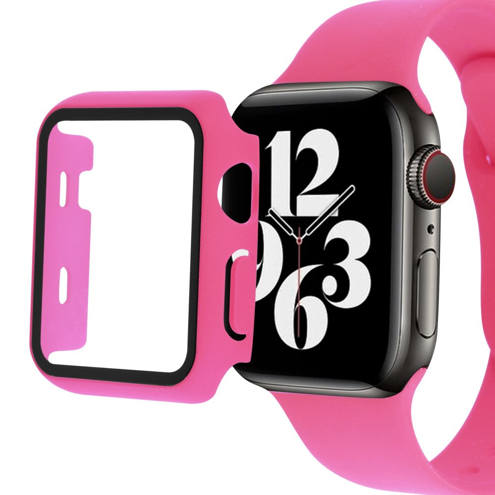Meget Godt Universal Apple Cover med Skærmbeskytter i Plastik og Hærdet Glas - Pink#serie_15